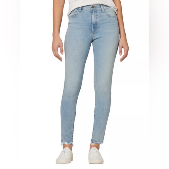 Joe’s Jeans Light Wash High Rise Skinny Raw Hem Jean Size 27 - Picture 1 of 5